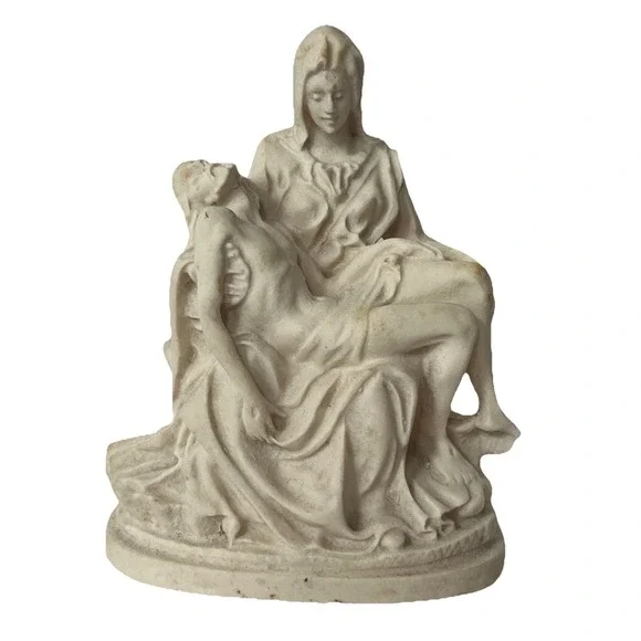 Pieta VTG Sculpture, Mary Cradling Jesus's Body After His Descent From The Cross - Picture 2 of 16